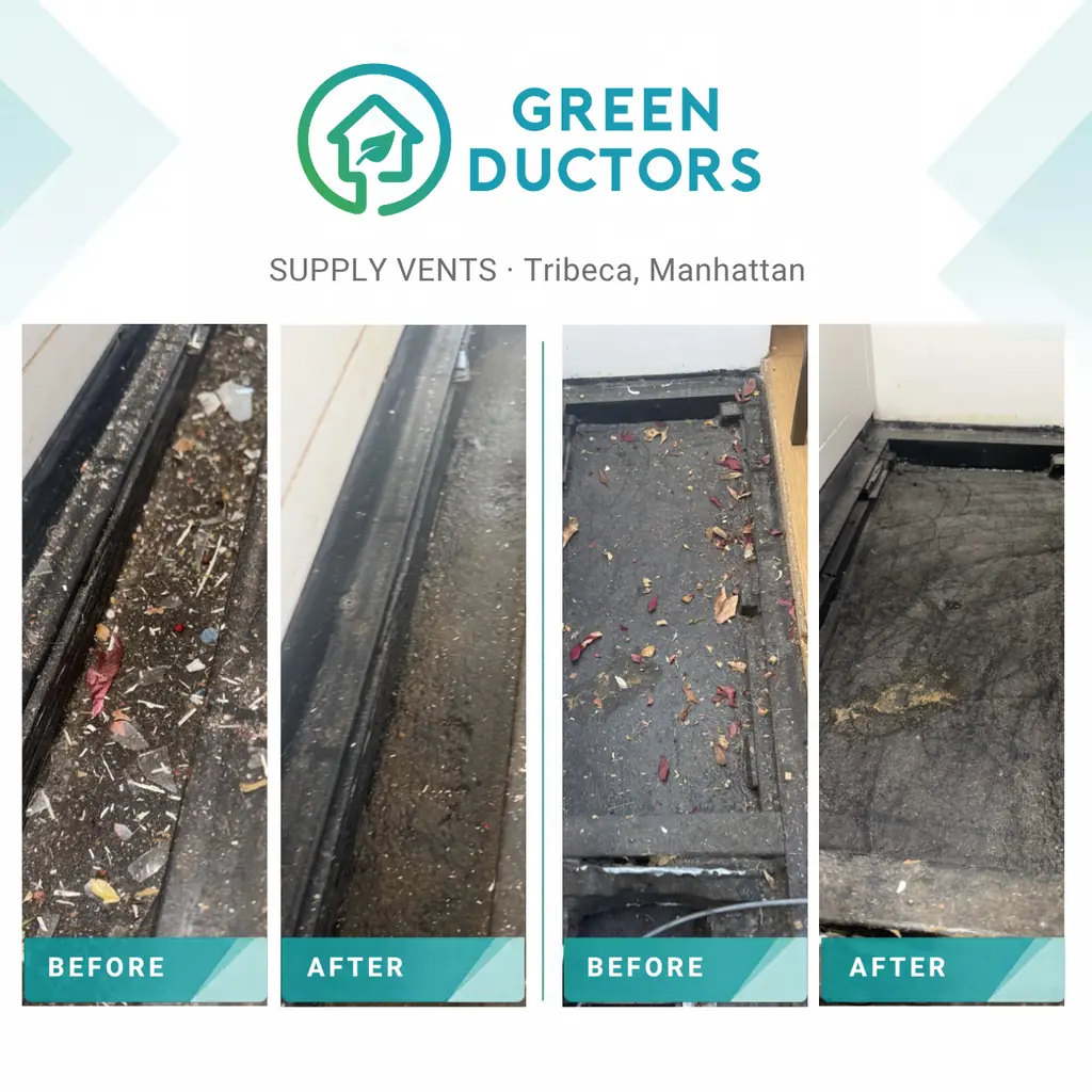 Supply Vents cleaning in Tribeca, Manhattan by Green Ductors